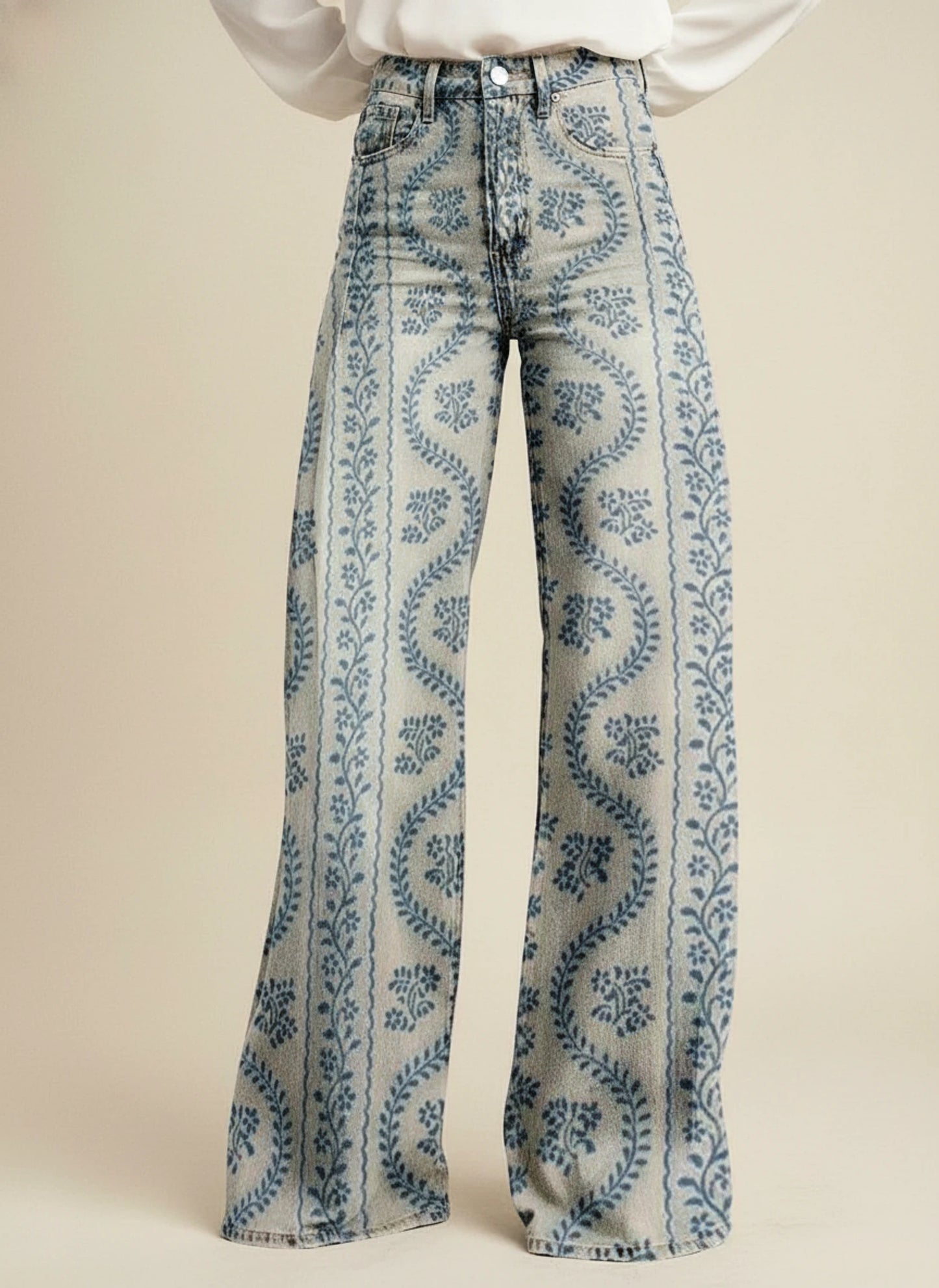 Women's Stylish Wide Leg High Waisted Pants