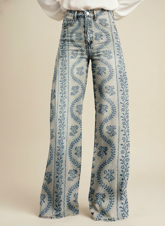 Women's Stylish Wide Leg High Waisted Pants