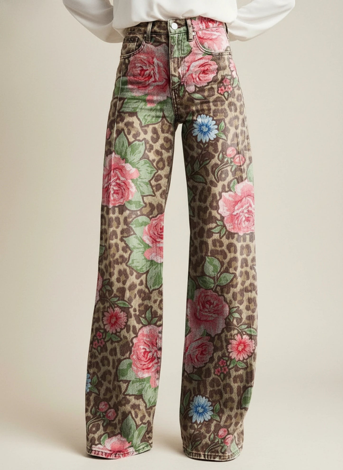 Women's Stylish Wide Leg High Waisted Pants