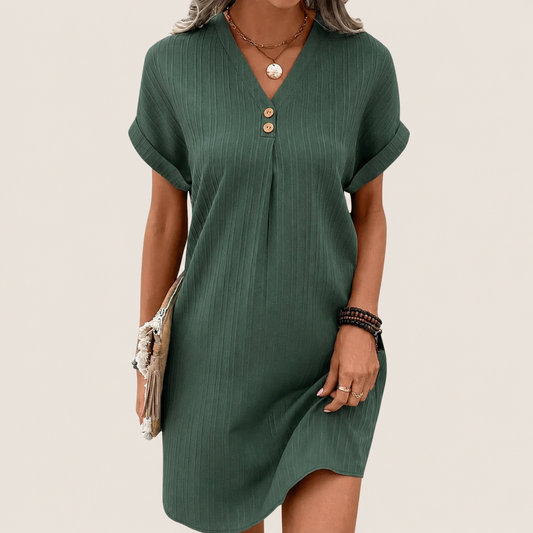 Women's Button Down Mini Dress - Image 1