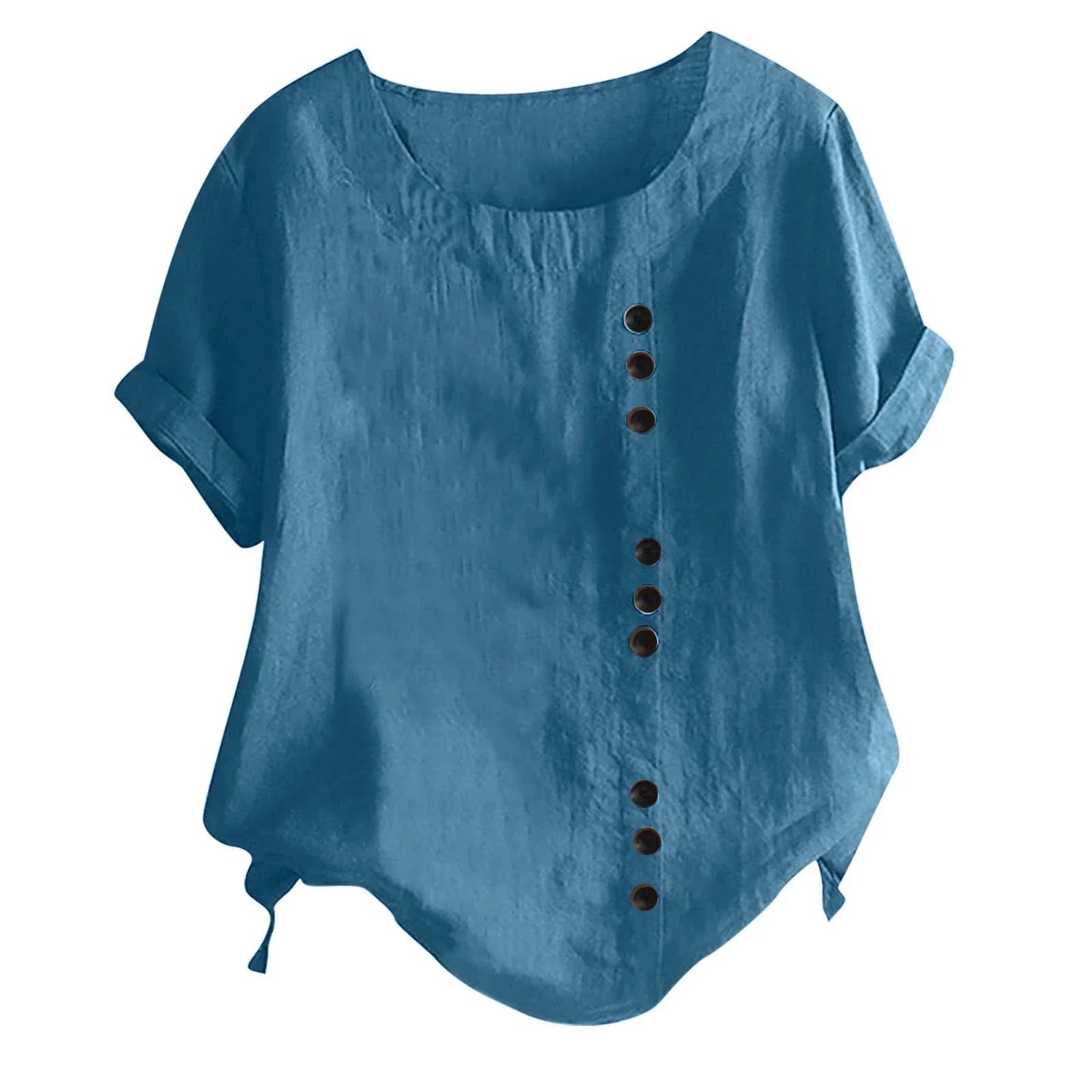Women's Button-Down Short Sleeve Top - Image 2