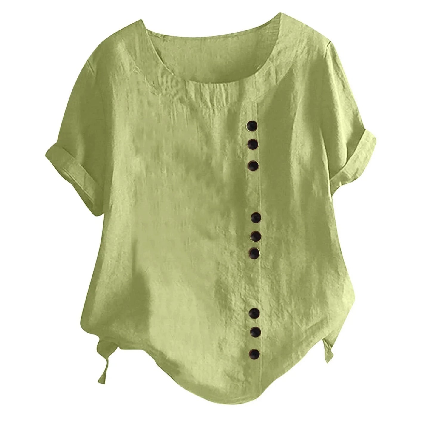 Women's Button-Down Short Sleeve Top - Image 4