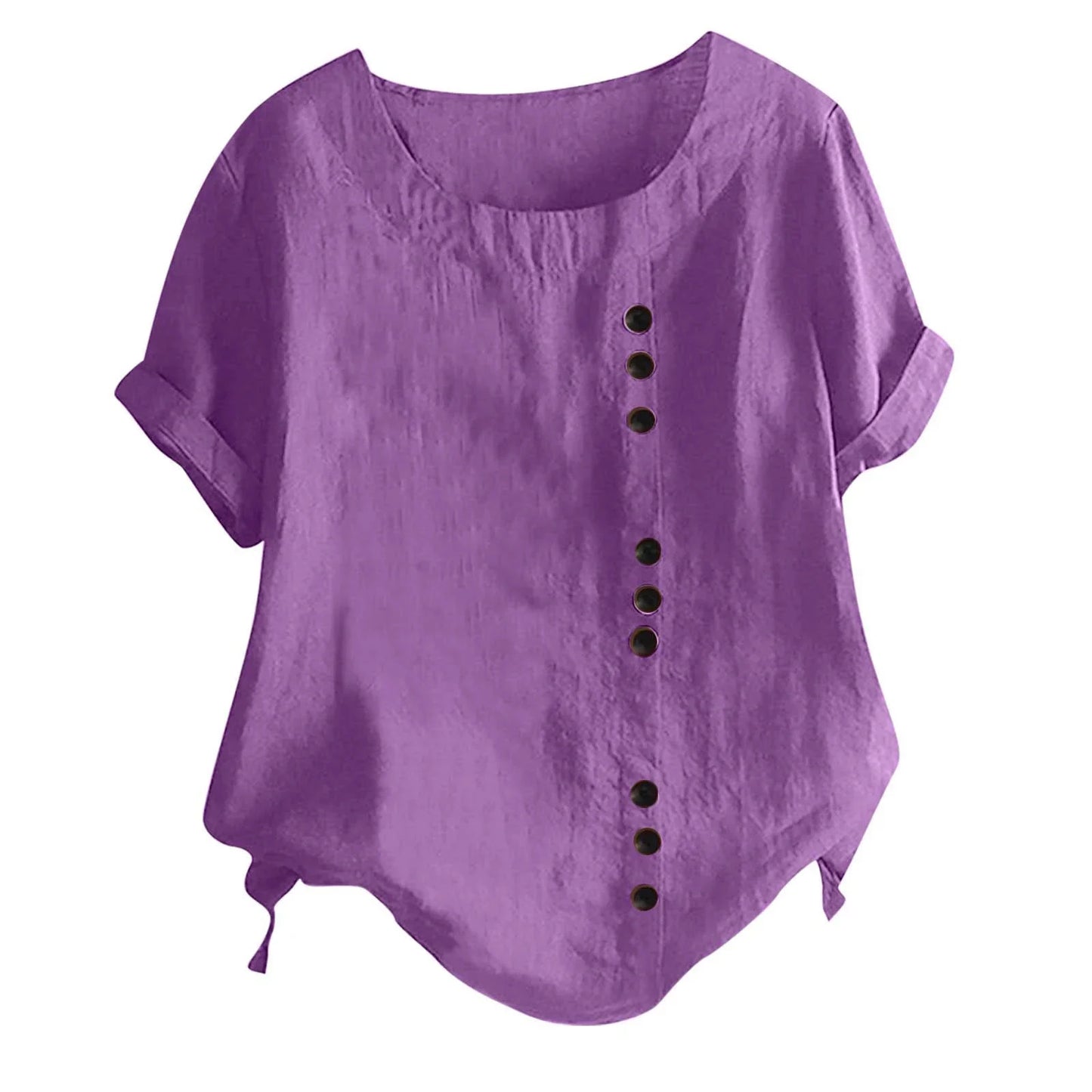 Women's Button-Down Short Sleeve Top - Image 5