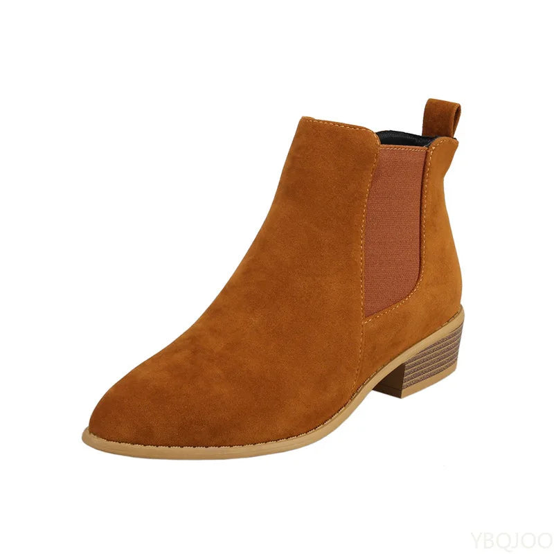 Women's Chelsea Ankle Boots with Block Heel - Image 2