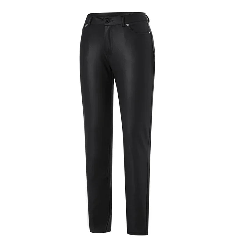 Women's High-Waisted Skinny Faux Leather Pants - Image 4