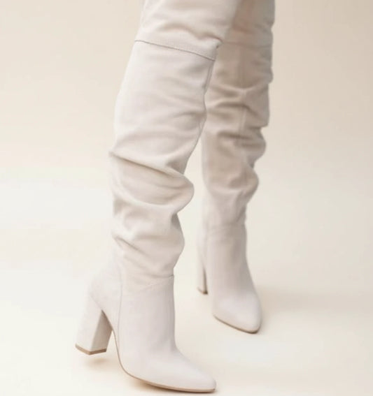 Women's Knee-High Block Heel Boots