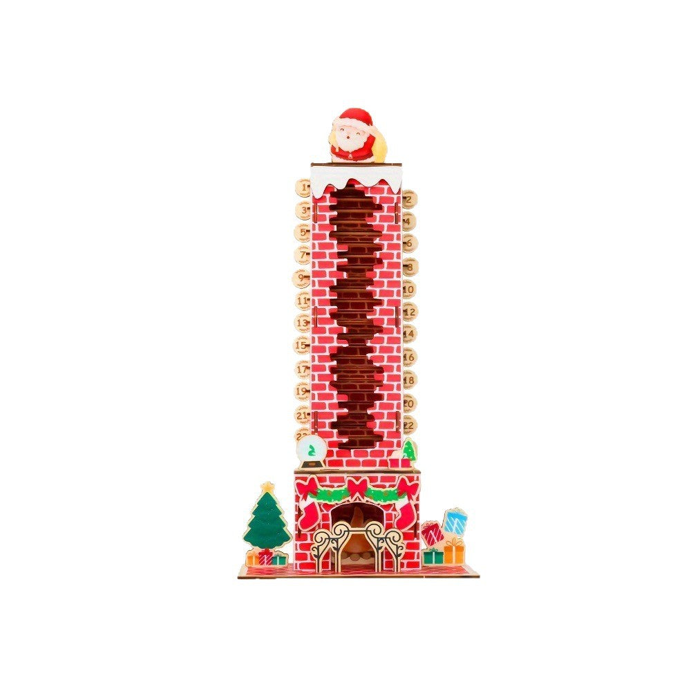 Wooden Detachable Santa Claus Countdown Display Stand