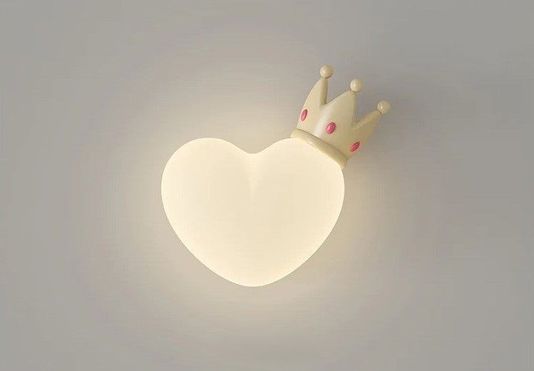 Wooden Wall Lamp for Children's Room | Heart-Shaped - Terra Pink - Image 1