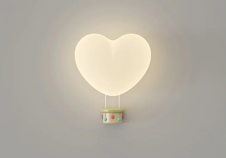 Wooden Wall Lamp for Children's Room | Heart-Shaped - Terra Pink - Image 3
