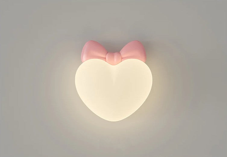 Wooden Wall Lamp for Children's Room | Heart-Shaped - Terra Pink - Image 4