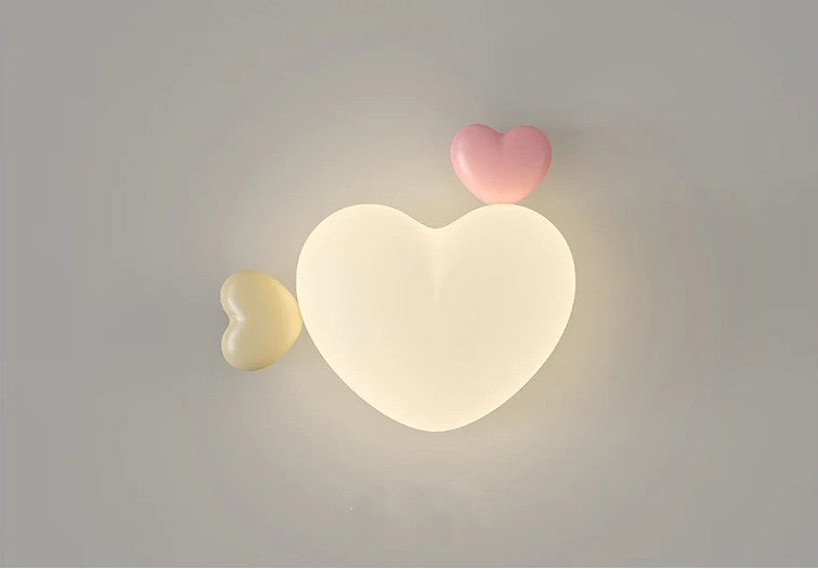 Wooden Wall Lamp for Children's Room | Heart-Shaped - Terra Pink - Image 5