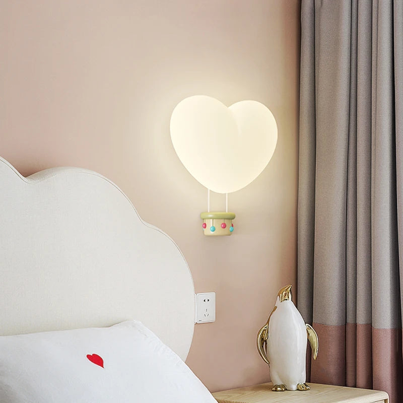 Wooden Wall Lamp for Children's Room | Heart-Shaped - Terra Pink - Image 6