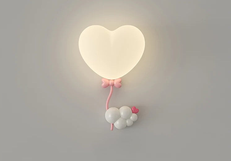 Wooden Wall Lamp for Children's Room | Heart-Shaped - Terra Pink - Image 6