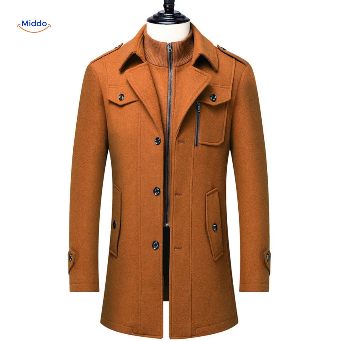 WoolGuard™ Winter Coat | Wool Blend, Double Collar & British Heritage Style