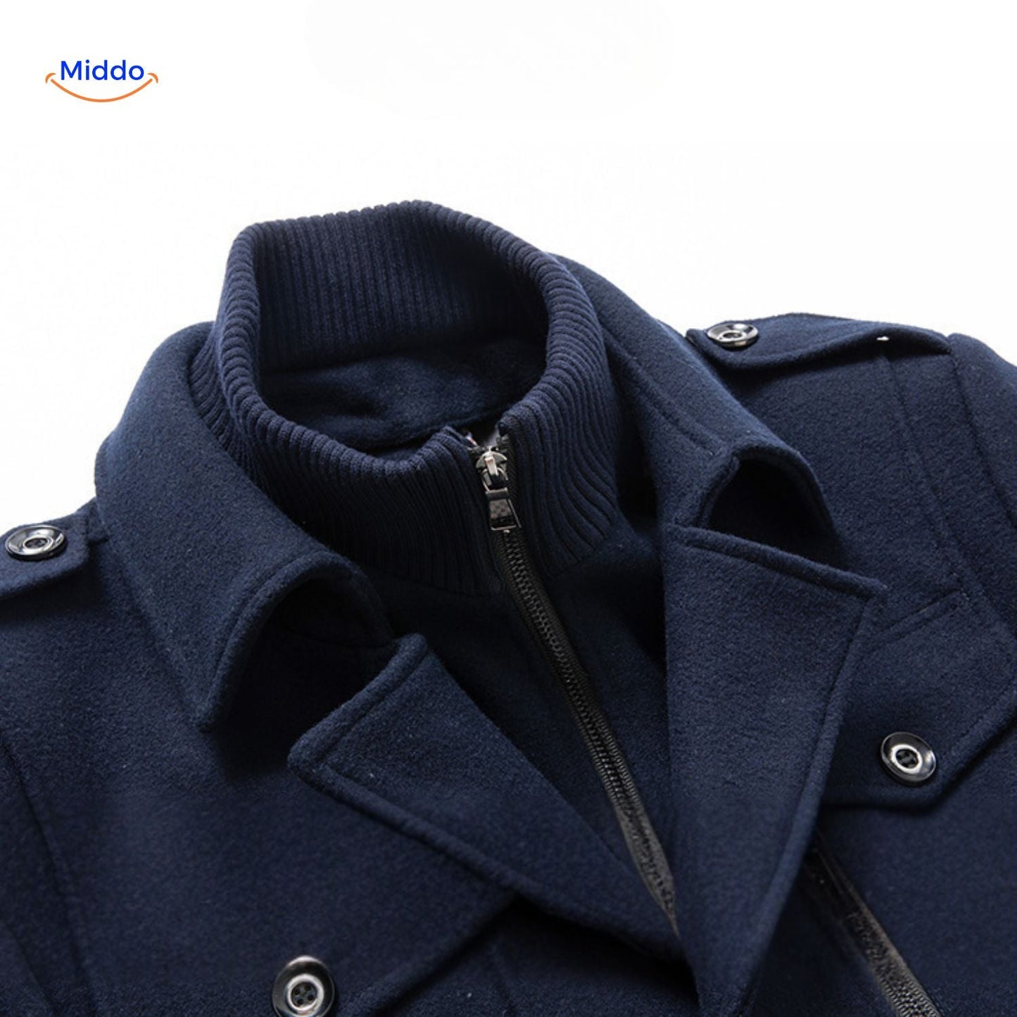 WoolGuard™ Winter Coat | Wool Blend, Double Collar & British Heritage Style