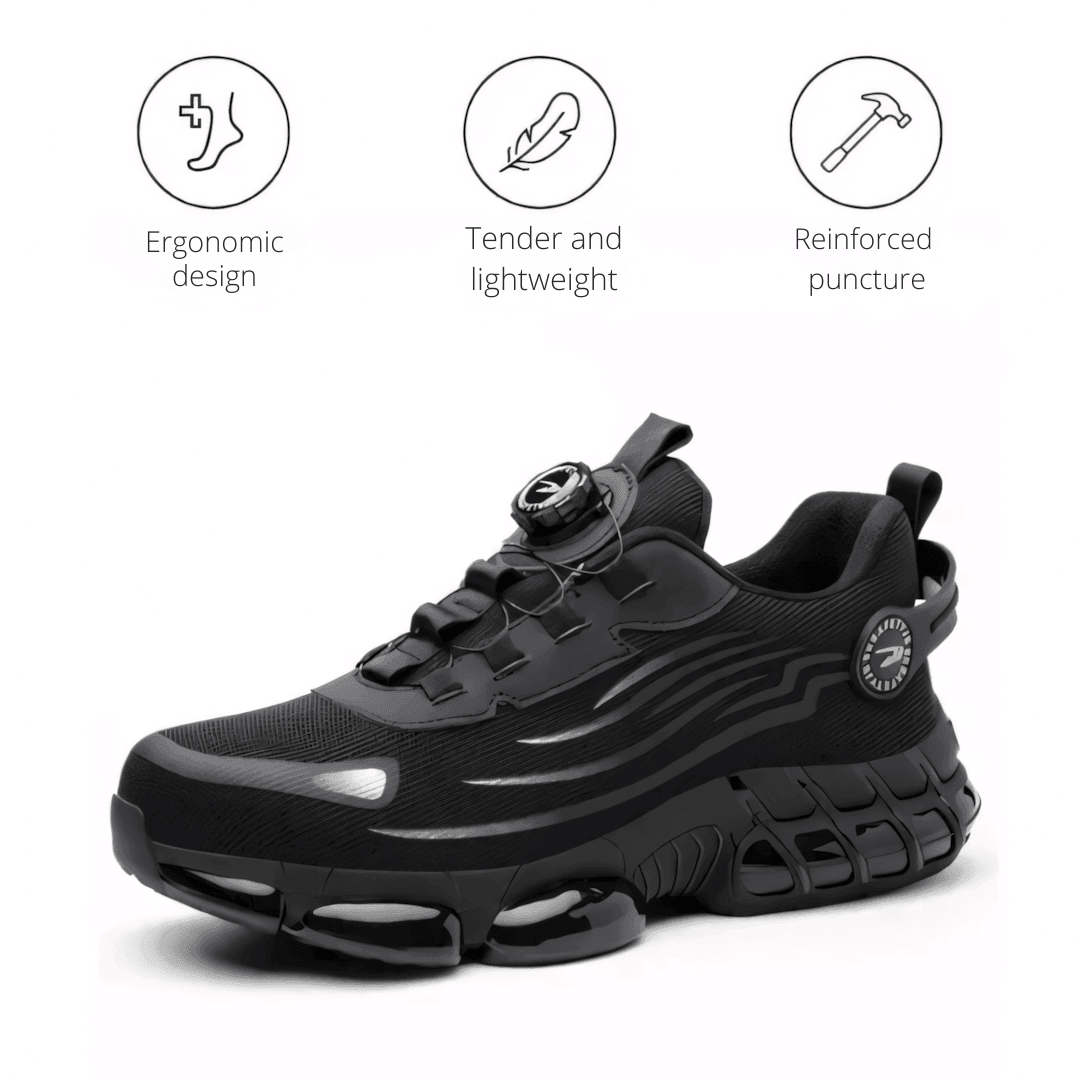 Work Shoes for Men | Orthopedic Support & Slip-Resistant Grip | GripFlow