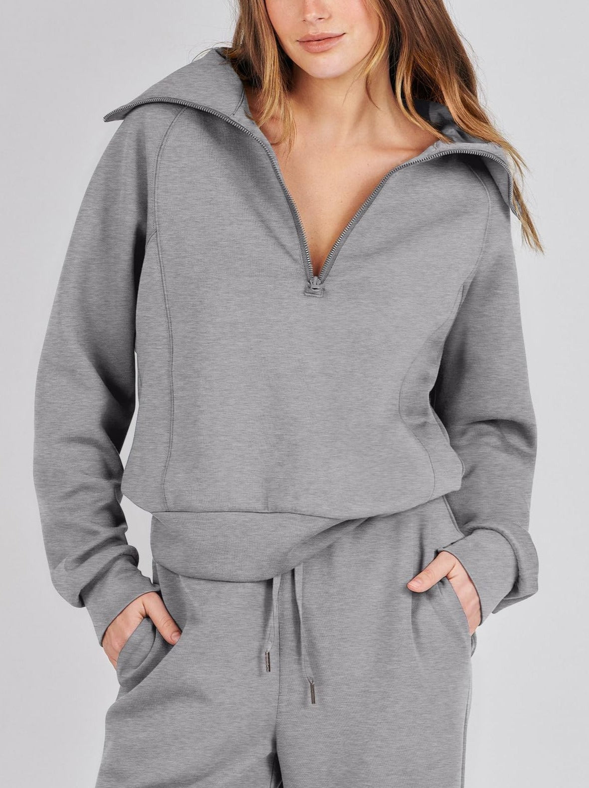 Zip & Relax Set - Comfortable Two-Piece Outfit